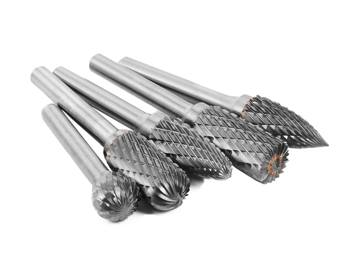 Double Cut Teeth Solid Carbide Burrs , Double Cut Carbide Burr For Granite