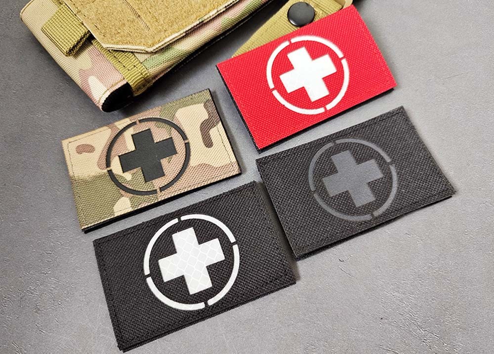 Military 3M Reflective Velcro Patch Die Cut Border Nylon Fluorescence Material