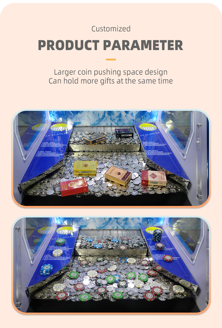 Single Push Arcade Prize Coin Pusher Coin Machine Bonus Hole For Indoor Game Center