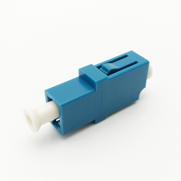 Blue Simplex Plastic Flangeless Lc Fiber Optic Adapter