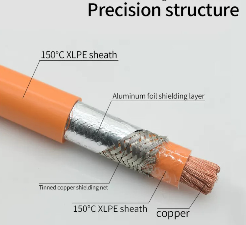 Rubber TPE XLPE EV Charging Cable High Voltage Electric Car Charging Cable