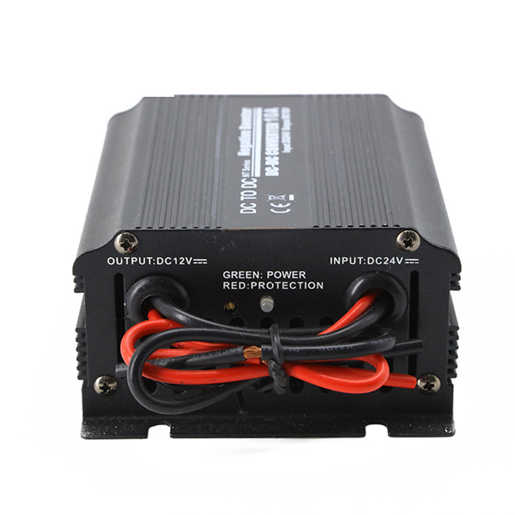 Black 10A 120W DC DC Power Converters 24V To 12V Single Output
