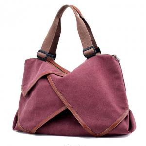 China Multi Function School Ladies Canvas Handbags High Standard 50 X 12 X 30 Cm Size on sale