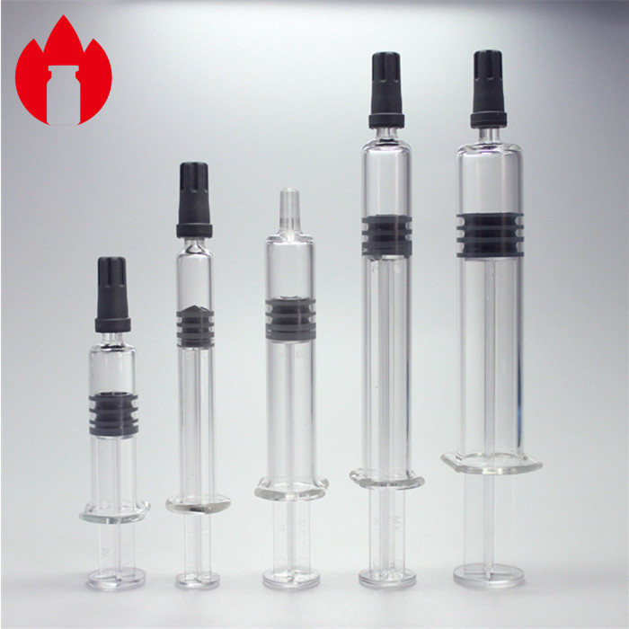 Prefilled Glass Syringe Meddical Or Cosmetic Glass Prefilled Syringe