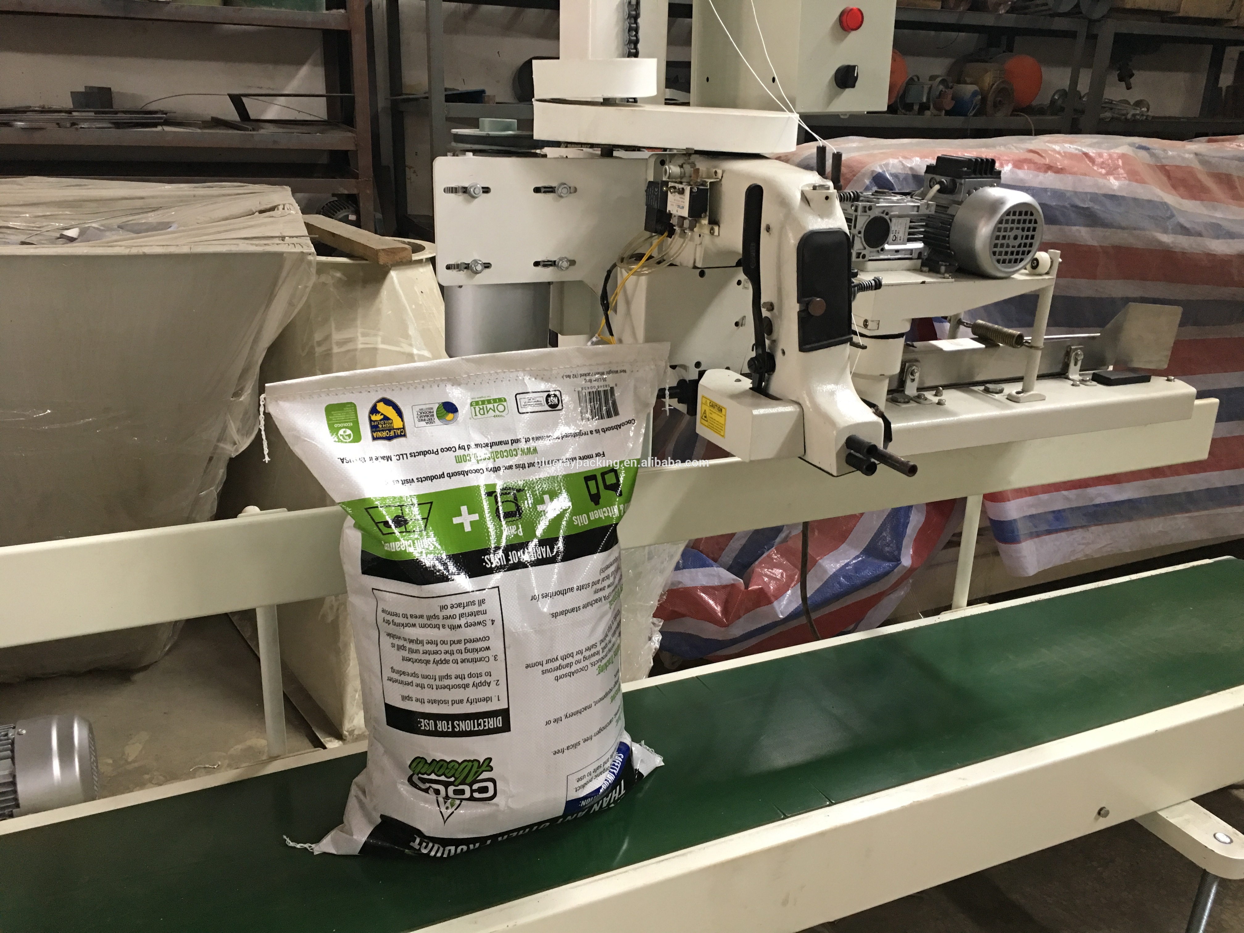 0.8Mpa 600bags/Hour Industrial Grain Bag Sewing Machine