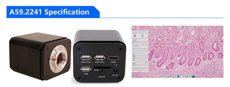 OPTO EDU A59.2241 4K 8.0M HDMI+USB+SD Digital Camera For Microscope