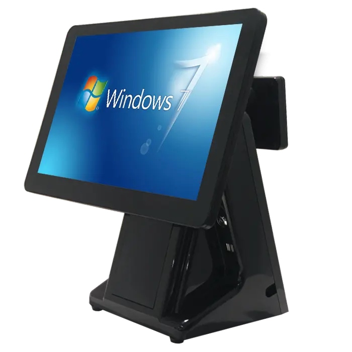 Supermarket POS Software with Thermal Printer 15.6" Main Display and Optional Scanner