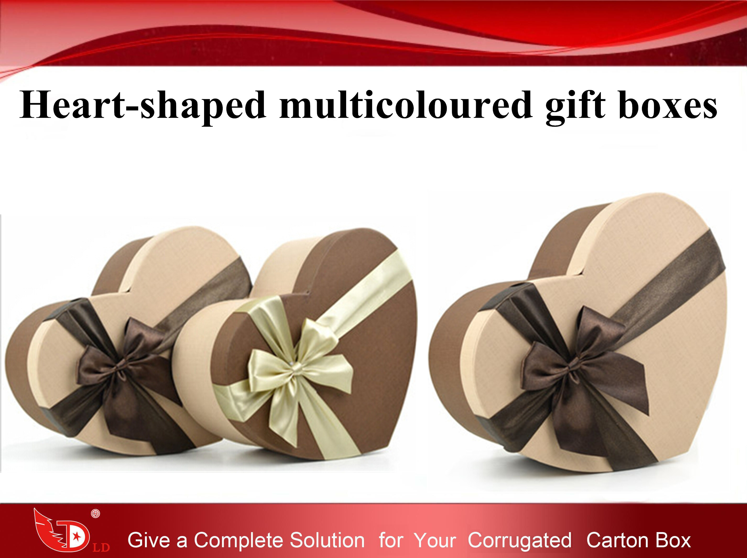 Herat-Shaped Multicolored Paper Gift Boxes