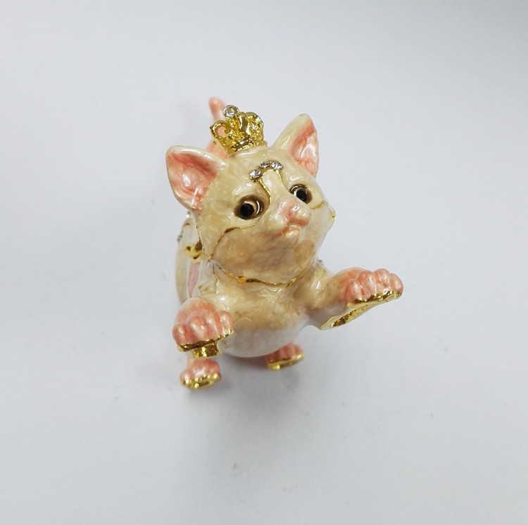 New Design Crown Metal Cat Jewelry Box Cat Family Custom Jewelry Box Luxury Jewelry Box For Gift