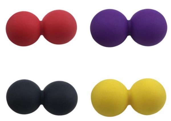 Double Ball Fitness Yoga Massage Ball Muscle Therapy Peanut Silicone Printed