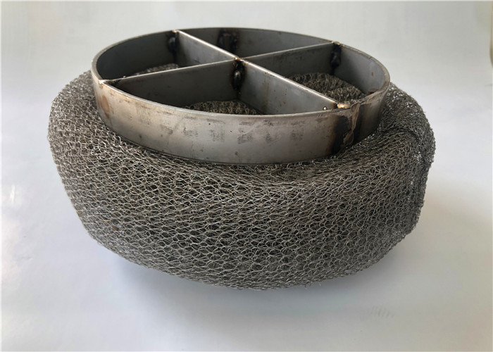 Wire Mesh Demister Pad For Chemical Liquid Gas Separation 168 Kg/m3