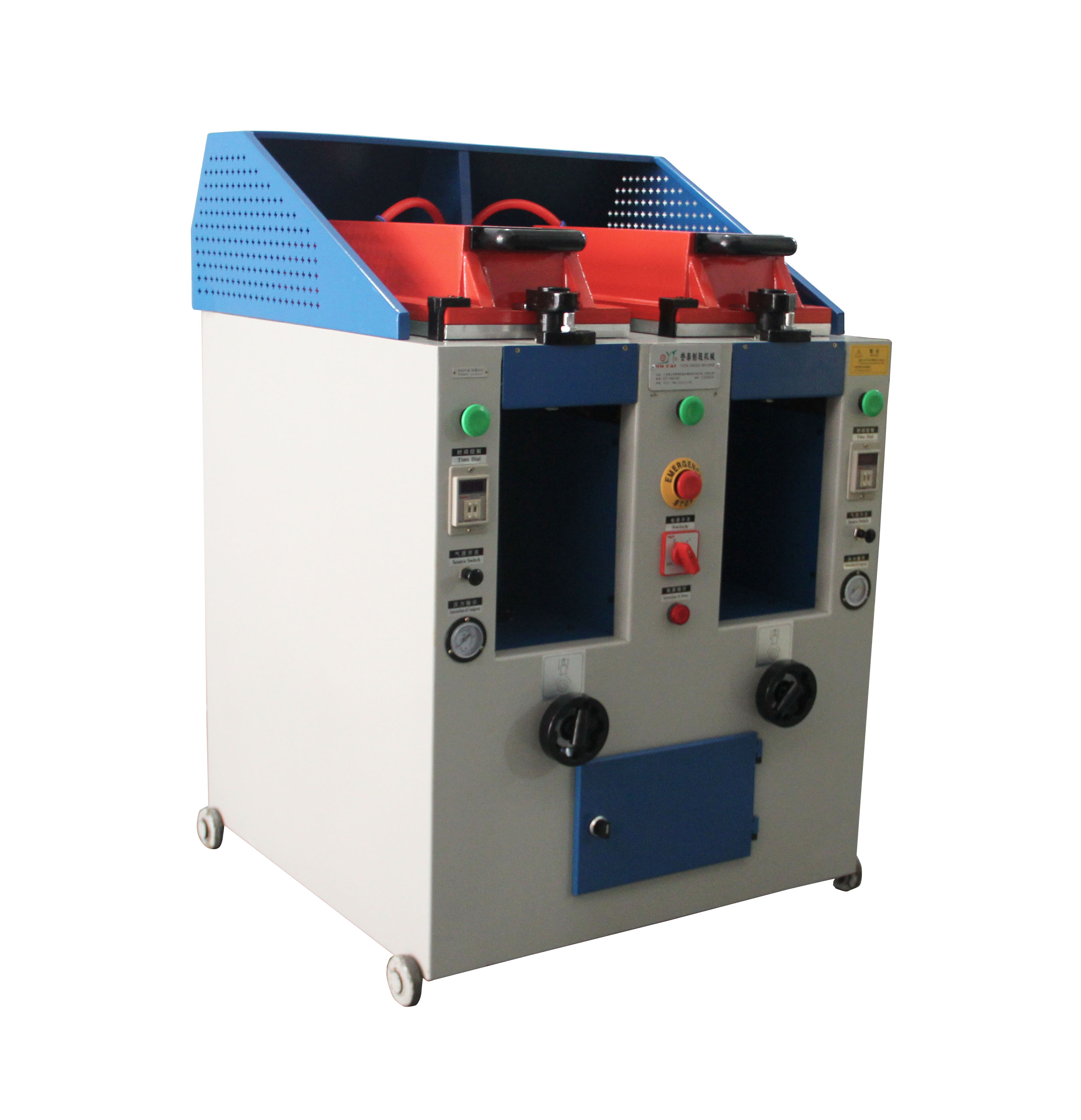 Pneumatic Cover Type Shoe Sole Pressing Machine Double Head Sole Attaching Machine
