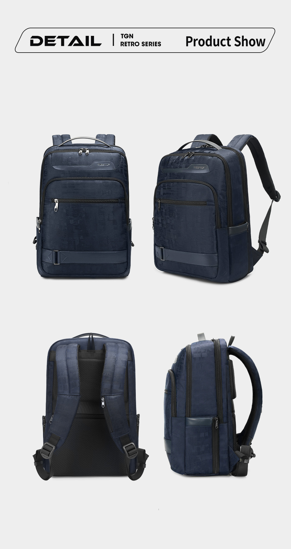 Shein T-B9058 Men 15.6 Inch Laptop Business Travel Backpacks Multifunction