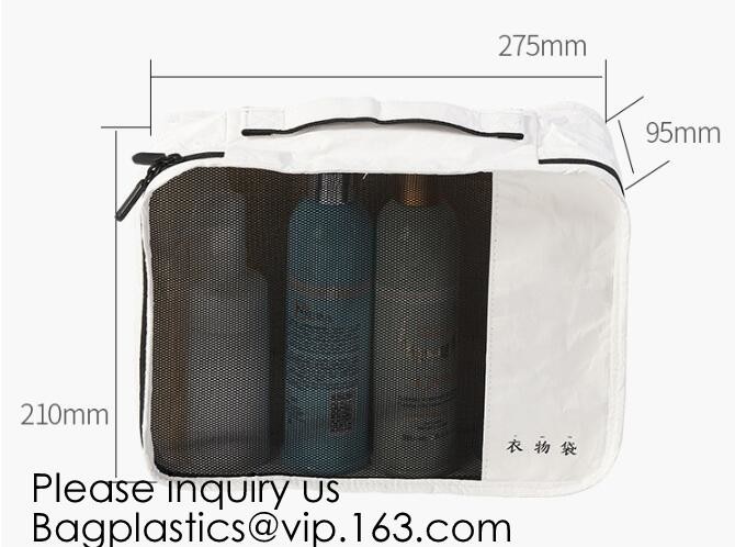 6pcs Travel Clothing Mesh Pouch Laundry Bag Travel Organizer Clothing packs Handle,metal zipper customize logo print mak
