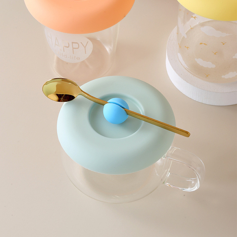 Silicone Cup Lids Silicone Coffee Mug Lids Reusable Coffee Tea Water Cup Lids Anti-dust Airtight Mug Covers Mug Covers