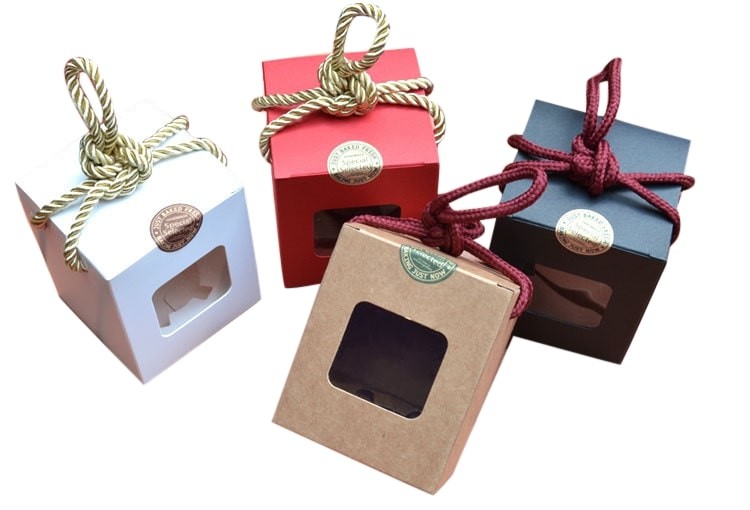 Christmas Gifts Cardboard Box With Handles CMYK PMS With Window