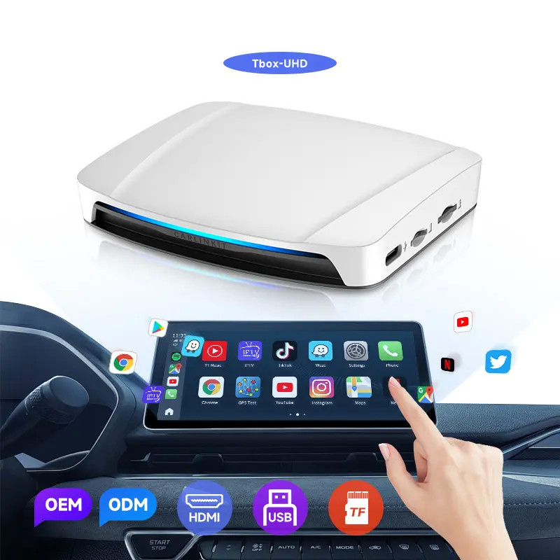 CPC200-TBox SM6225 Multimedia Andriod and Carplay 64Gb T-Box UHD Wireless Ai Box Youtube Netflix