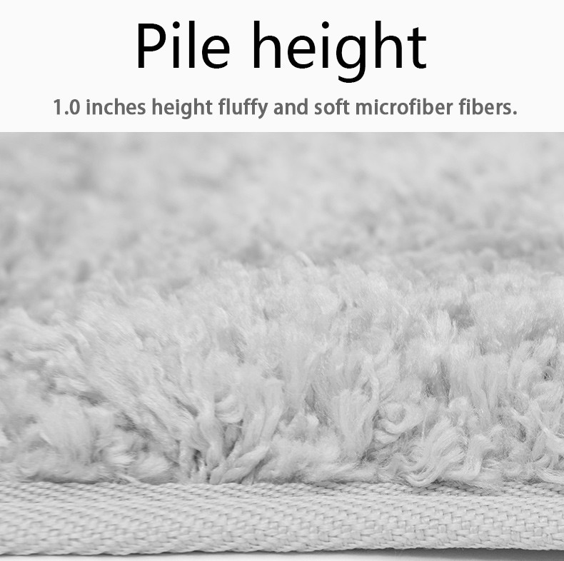 OEKO-TEX Indoor Floorhigh Pile Tufted Bath Mat Solid Color