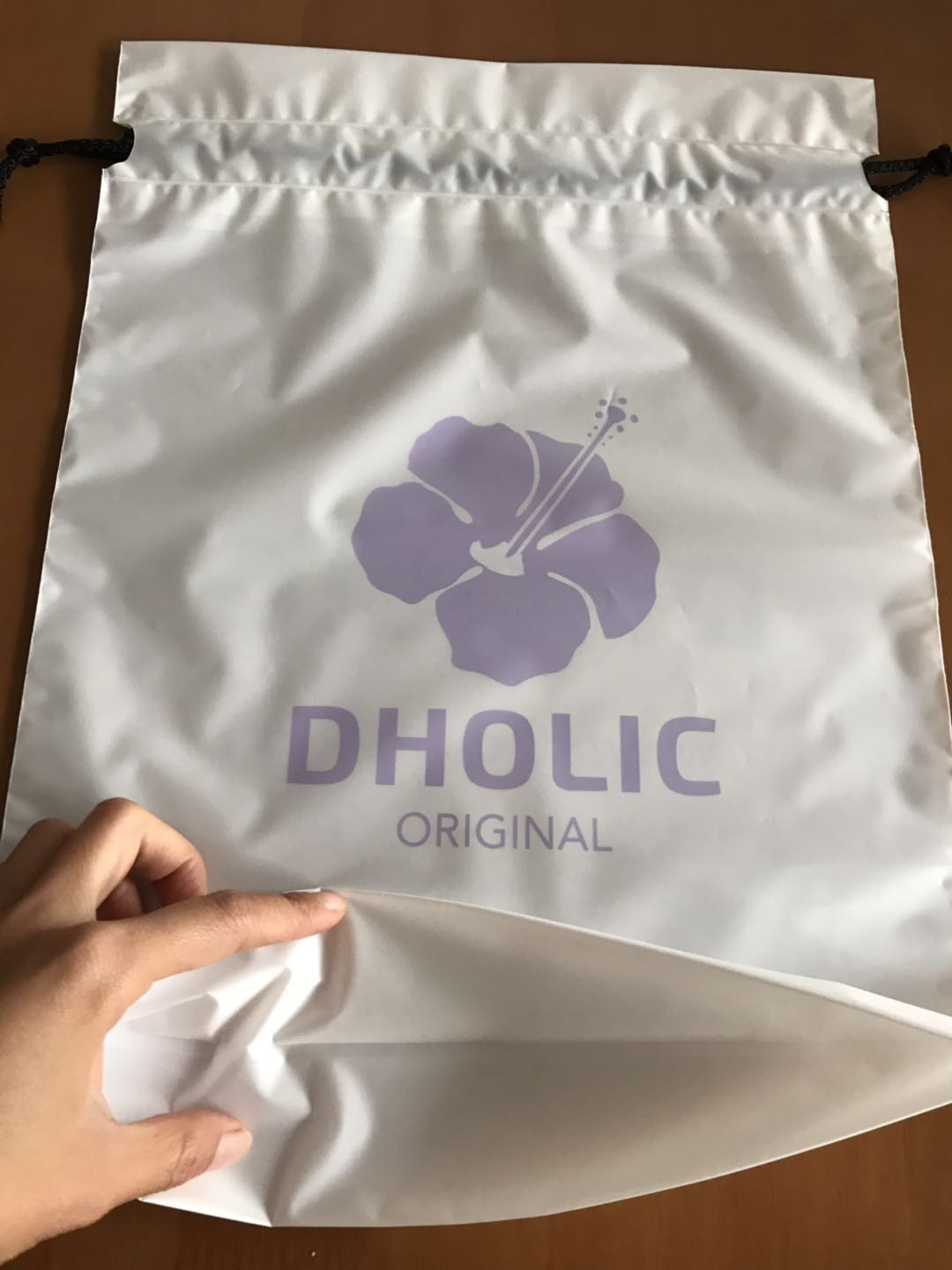 Recyclable Plastic Drawstring Bags , Large Gift Bag Drawstring Travel Pouch Drawstring Backpack