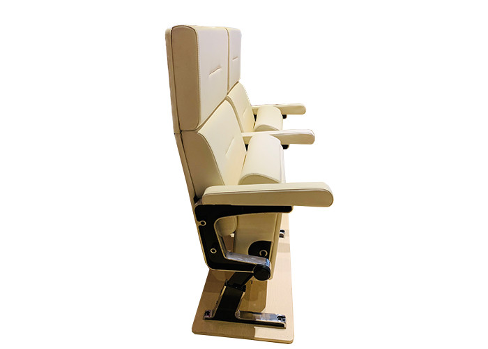 Polyurethane Foam School Padded Church Chairs With Aluminum Stand