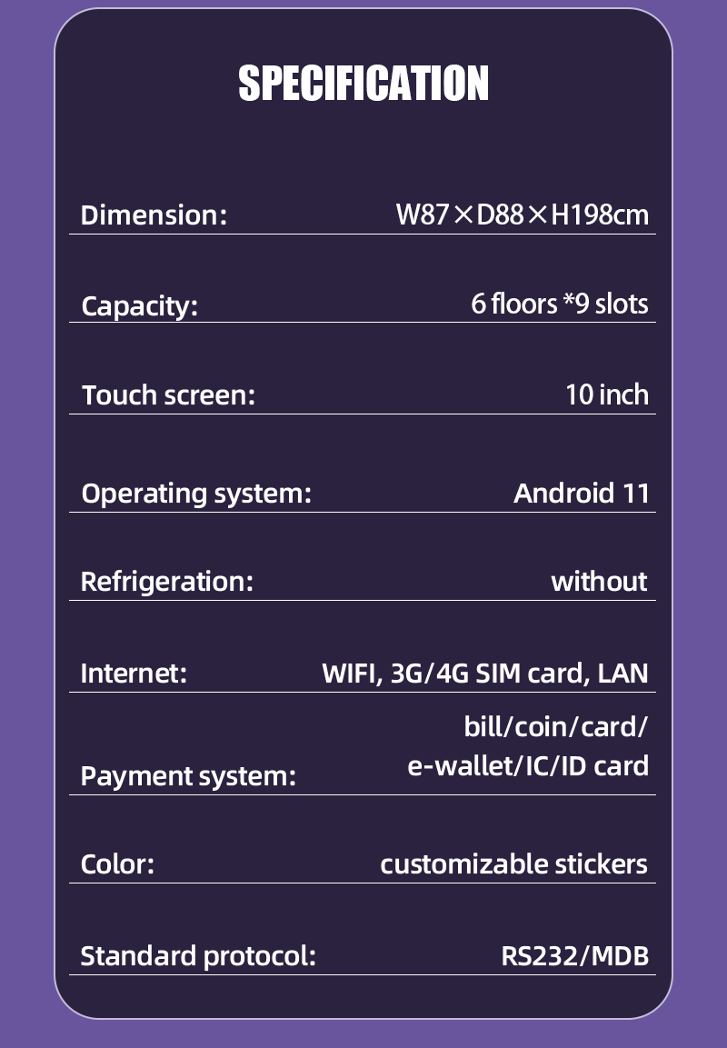Slim Design Customized Debit Card Operated Automated Trading Card Vending Machine for Sale