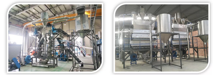 50PPM PET Bottle Recycling Line PLC 800KW Dirty Flakes Production Line