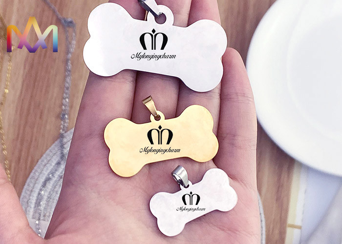 Rustproof Bone Shape Identification Tag Personalized Pet Charms