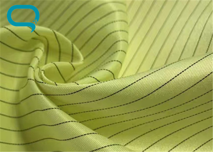 5mm Grid Stripe Conductive Polyester Anti Static Fabric Weaving