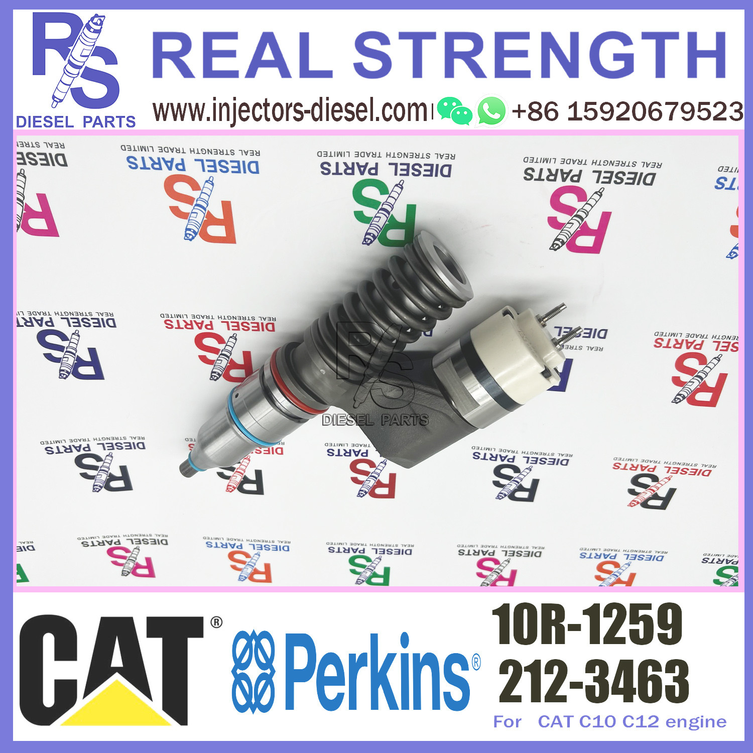 10R-1258 10R-1259 common rail excavator fuel injector for CAT C10 C12 engine injector 10R-1258 10R-1259
