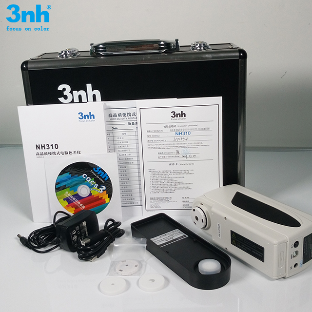 3nh Portable Color Difference Colorimeter with 8mm 4mm Two Apetures Camera Locating NH310