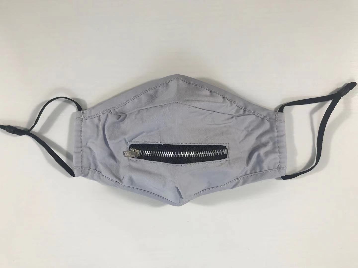 S&J OEM Wholesale Cotton Zipper Maskes Face Mouth Covering Reusable Personalized Breath Maskes with Zipper
