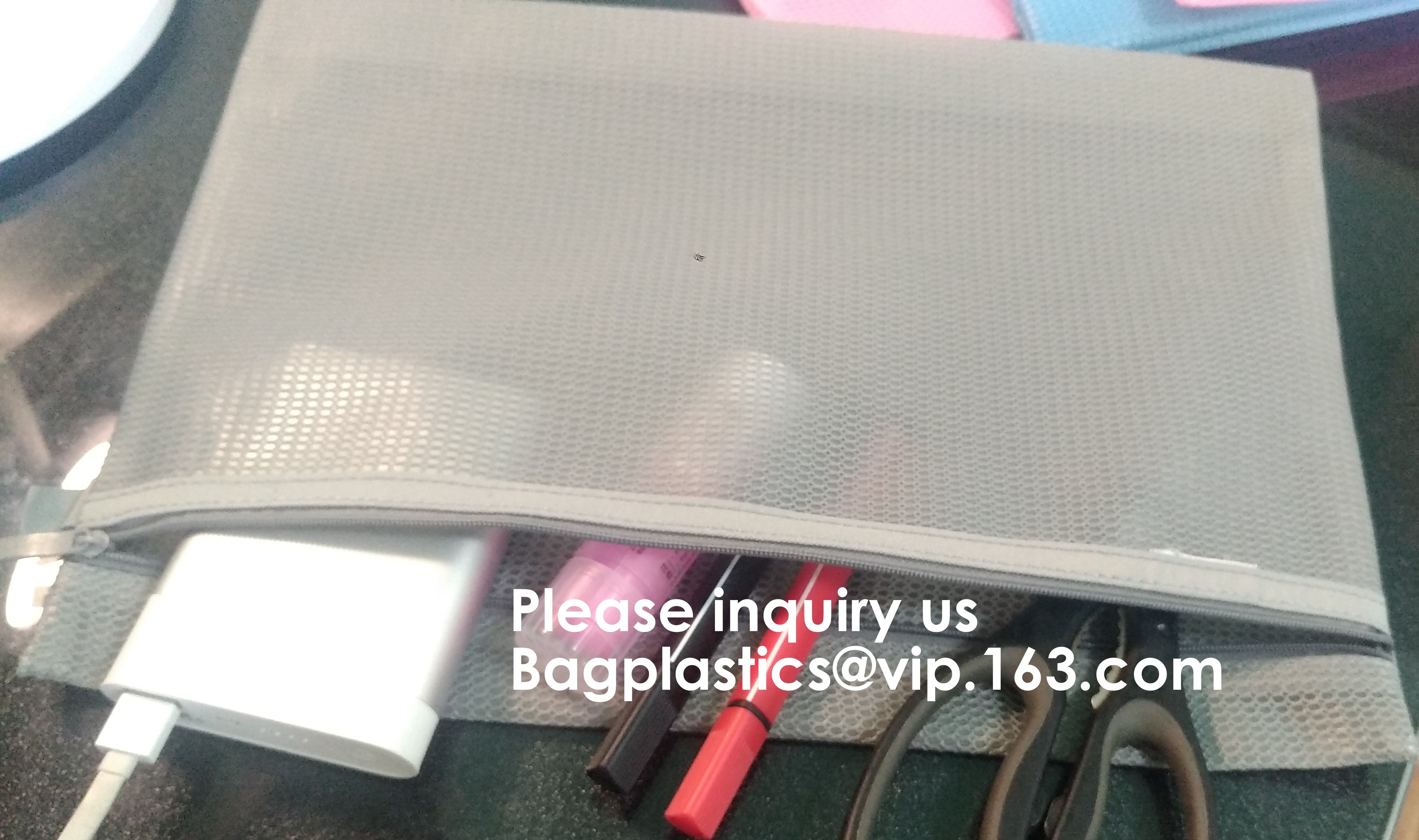 Resealable Clear Reclosable Stand Up Pouches Plastic Seal Zip Lock Bags Poly Bag,gridding document zip bag with metal ho