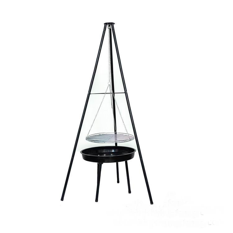 Adjustable Portable Backyard Cooking Stand for BBQ Rotisserie Tripod Outdoor Garden