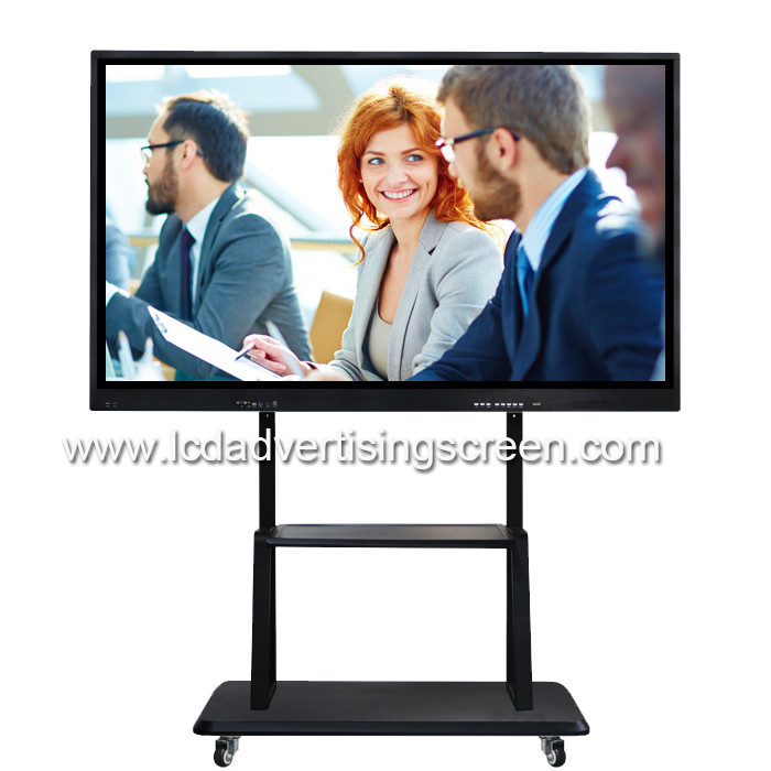 Black Touch Screen Interactive Whiteboard , Meeting Interactive Board 5G WIFI