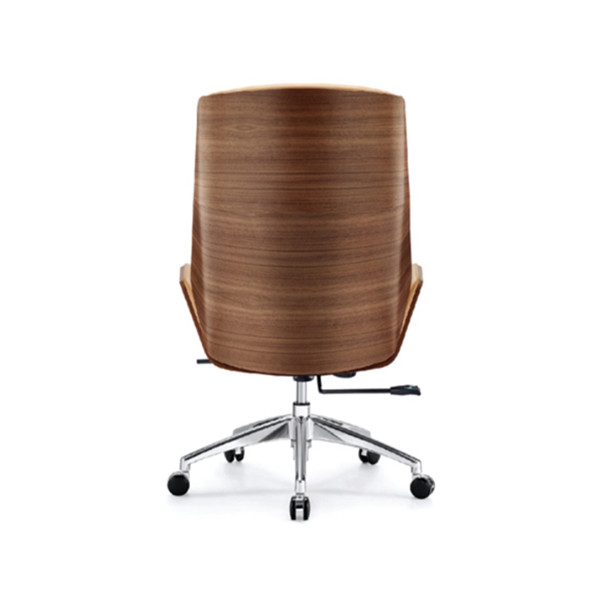 Birch Wood Backrest Swivel Office Chair