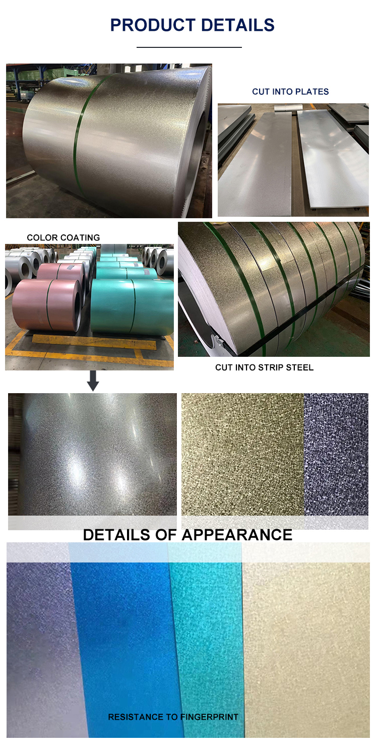 Galvalume Steel Coil Anti Finger/G550 Coil Aluzinc Zinc Aluminum Alloy Coated Steel for Making Container GS Certificate