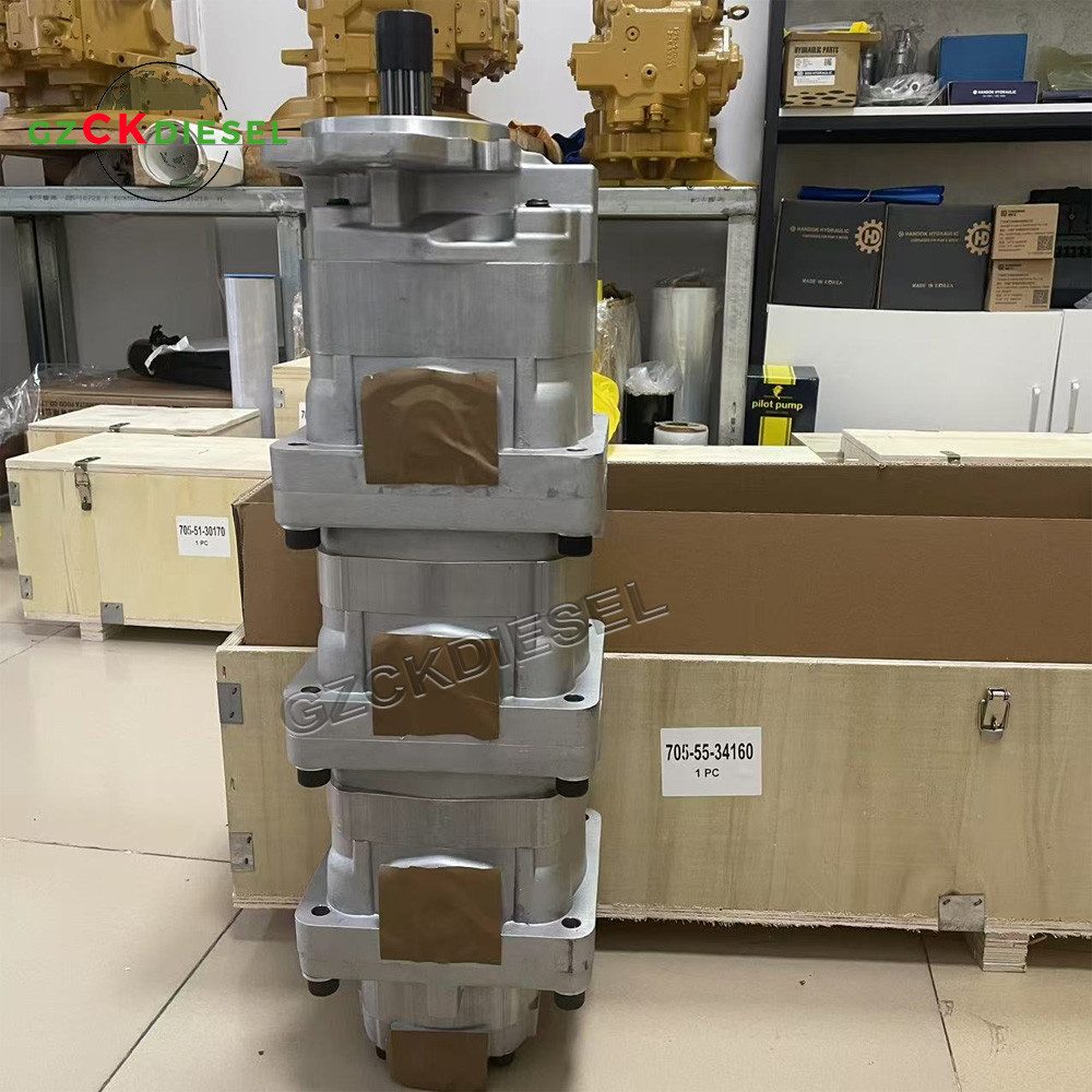Hydraulic Gear Pump 705-52-30490 705-52-31170 705-52-31130 705-55-34160 For Komastu Loader WA500-3 WD500-3 HD605-7 WA320-3