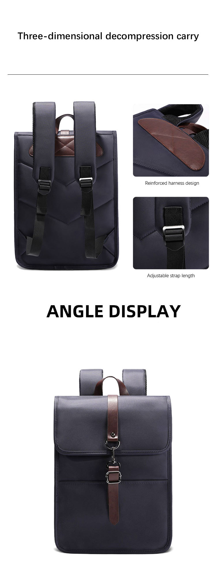 Sympathybag Business fashion casual backpack simple commuting student schoolbag anti-splash Portable laptop backpack
