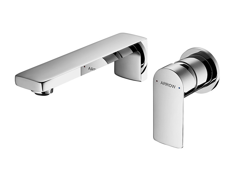 AG4202 Wall Basin Mixer , 200mm 120mm Wall Hung Bathroom Faucet