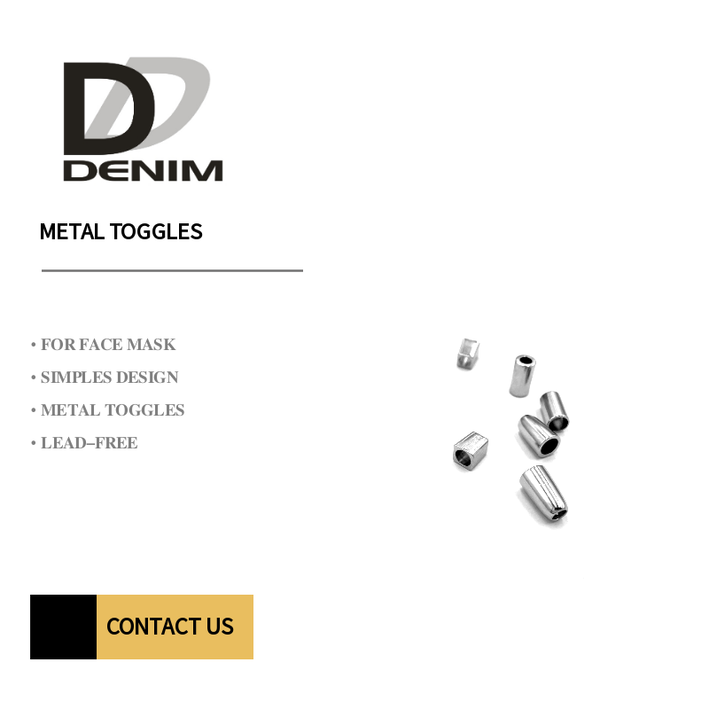 metal toggles for face mask Cord Ends 
