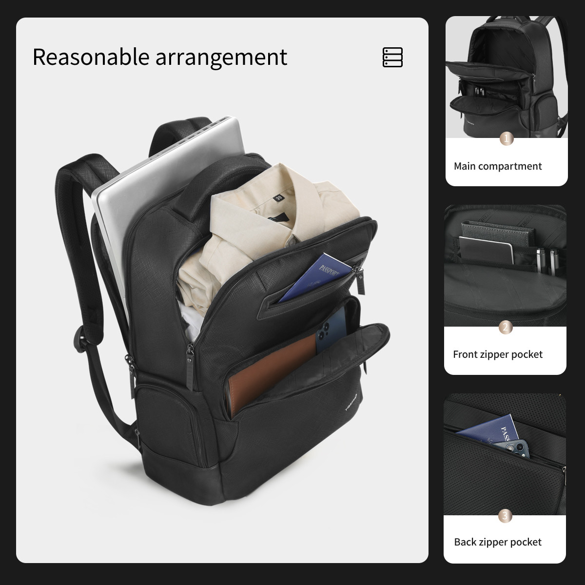 Large Smart Bag Pack Waterproof Casual Bags business laptop backpack For Business Mochilas