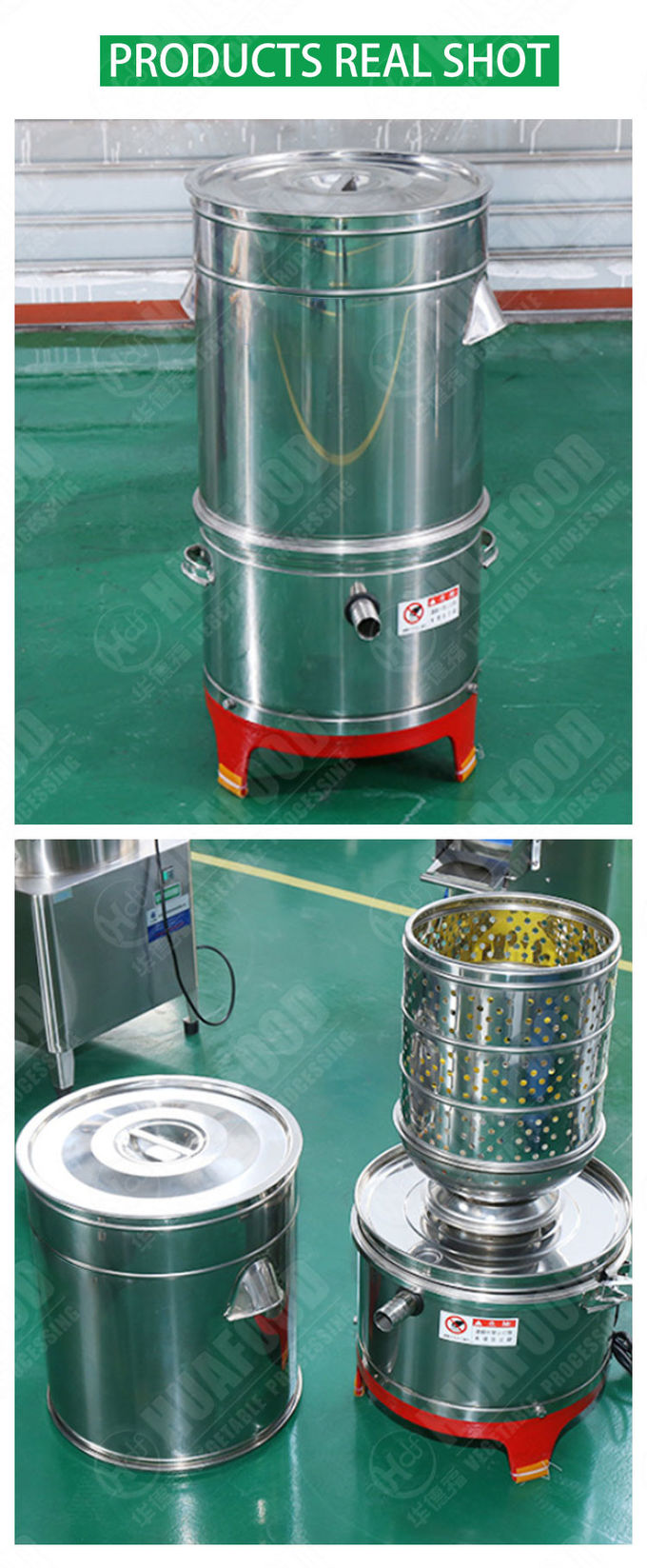 Stainless Steel Fruit 1430RPM Vegetable Spin Dryer Machine