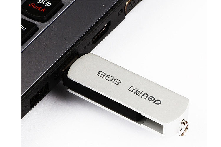 Factory supply 64G 2.0 red color swivel twist metal USB with customized logo and package show life brand