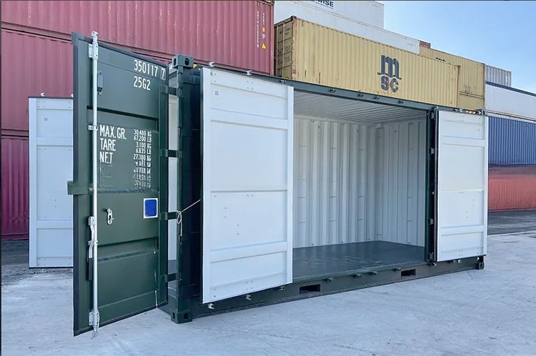 20ft High Dry Shipping Container with Cube Side Door Made from Steel Corten Steel 6058 x 2438 x 2896 mm 33.2 CBM Capacity