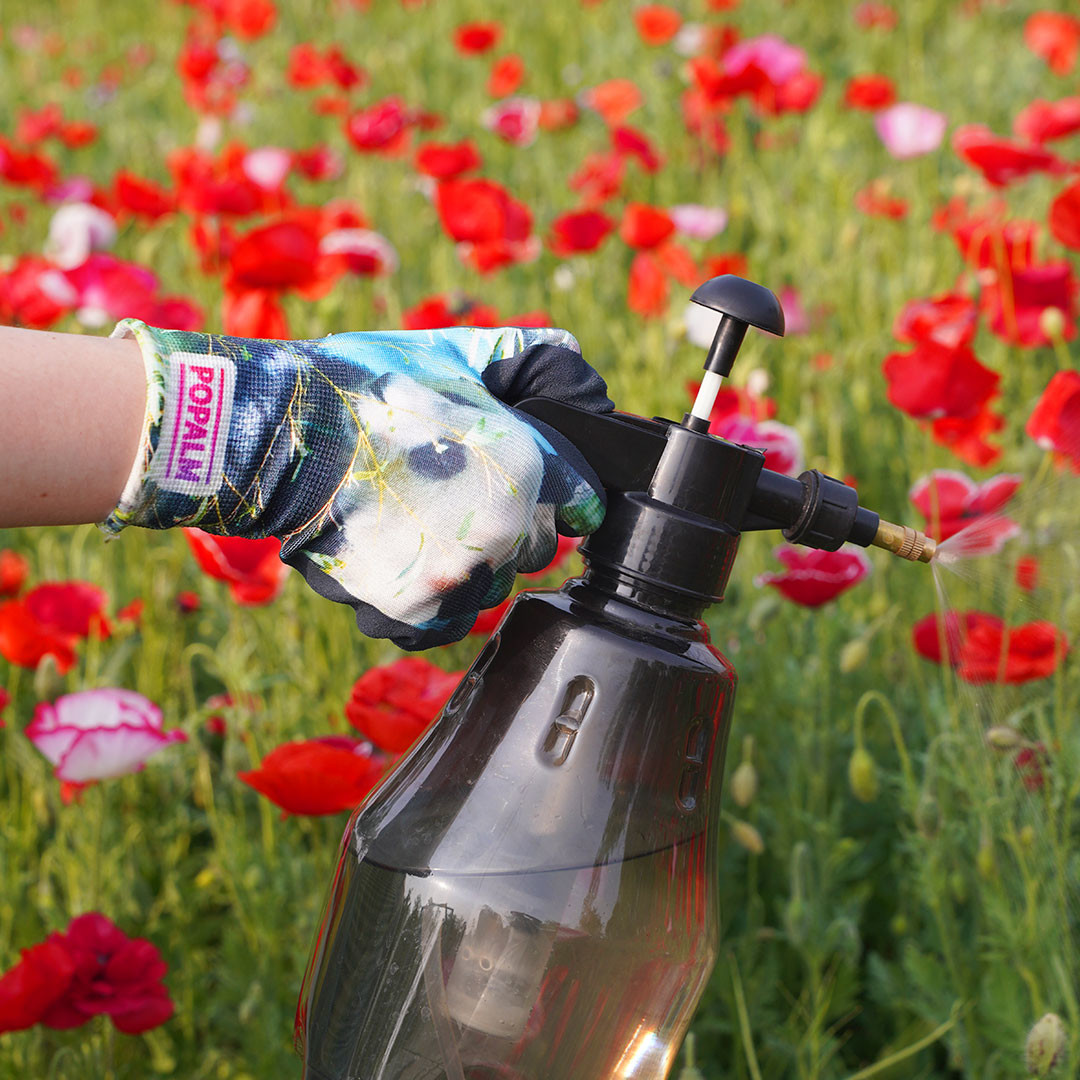 POPALM GripGuard Garden Gloves Customized Digital Printing Latex Coated Gloves All Terrain Work