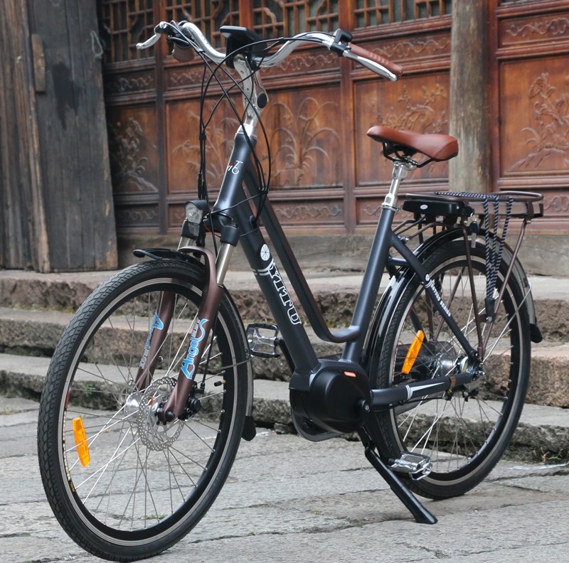 36V 26 Inch Mid Drive Motor Electric Bike Shimano Nexus Internal 3 Speed Gears