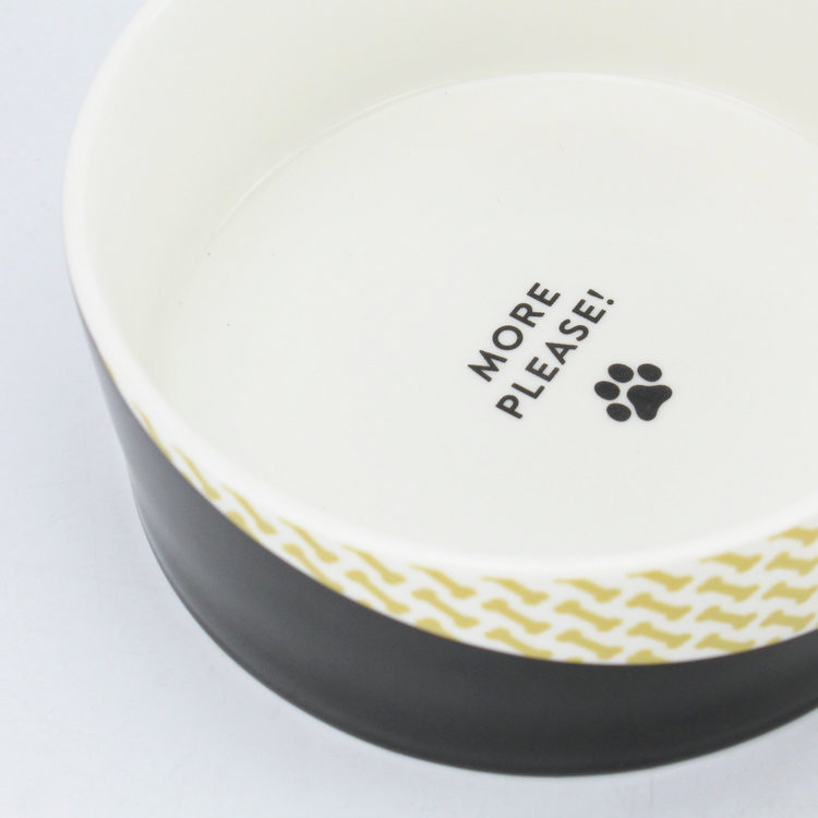 Multiple Size Personalized Ceramic Dog Bowls For Decoration / Promotional Gift