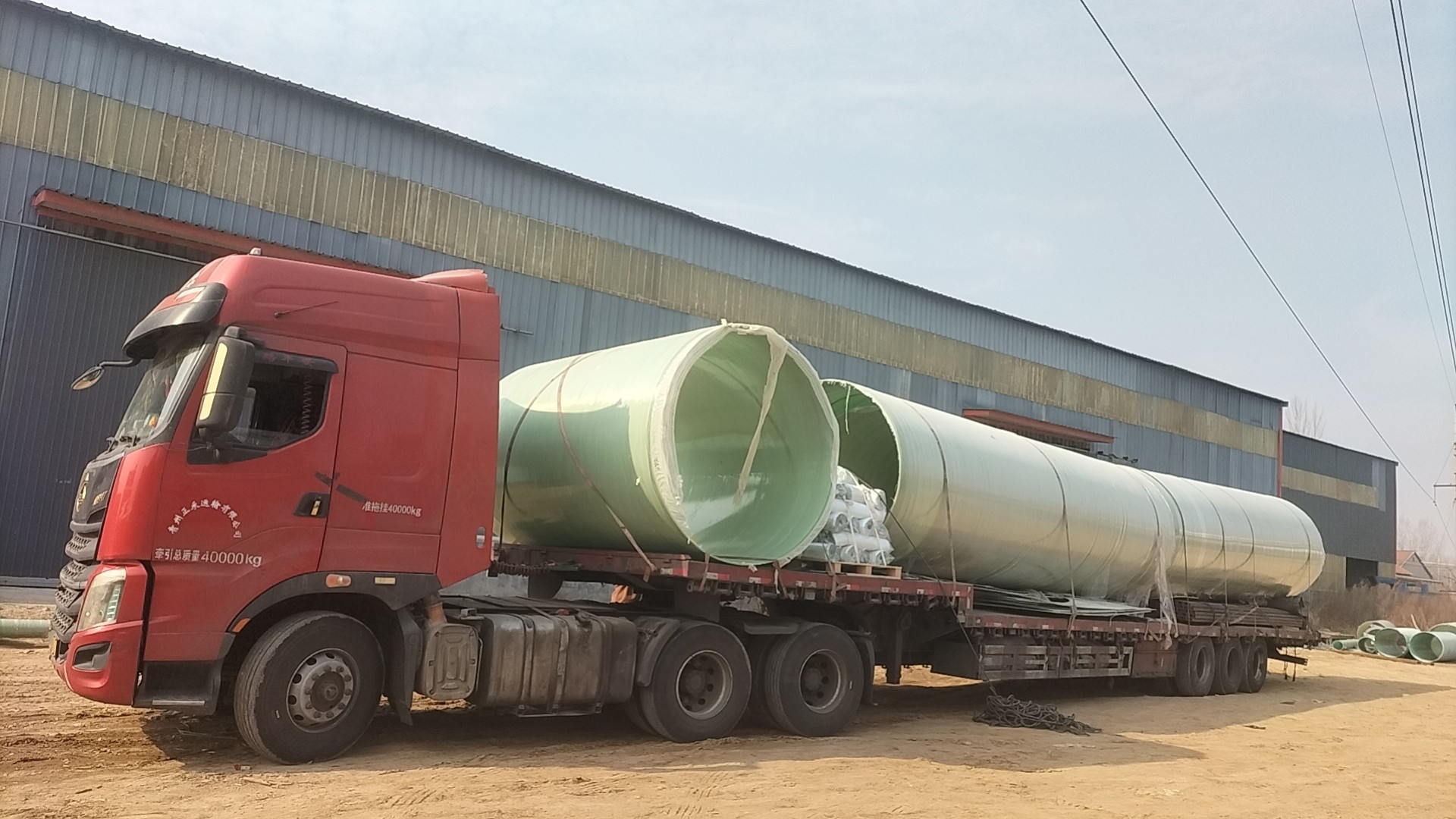 Technique Filament Winding Fiber Reinforced Polymer Pipe For DN50-2000mm Diameter Range