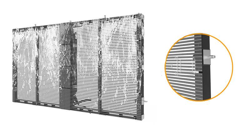 SDK Indoor Transparent See Through Led Screen Curtain P3.91-P7.81