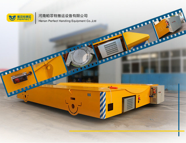 Heavy duty trackless Battery Transfer Cart material handling equipment for industry used in warehouses